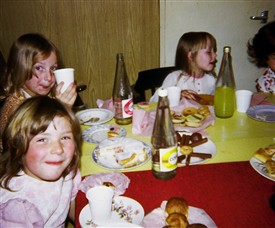 Photo:Jackie Skeggs Birthday party Peabody Wild St with Frances Skeggs & Miray Kester 1970s