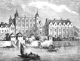 Photo:Salisbury and Worcester houses in 1630 from Haunted London