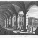 Photo:Print of Coven Garden Piazza by T Sandby. 1777.