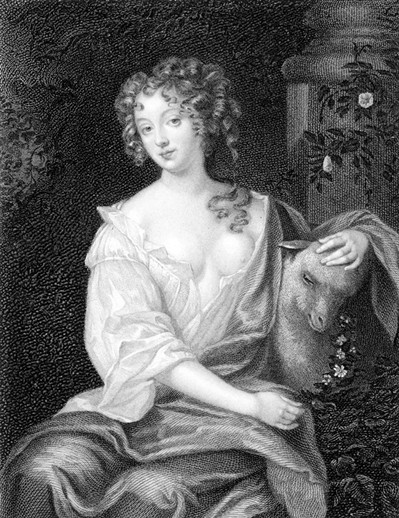 Photo:Nell Gwynn, famous actress and courtesan to King Charles II. Drawing by Peter Levey 17th century