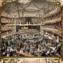 Photo:Lithograph. The Covent Garden Theatre was built by Edward Shepherd in 1732. Jullien's Bal Masques were masquerade balls which took place there in the 1860s. A popular dance. 1865.