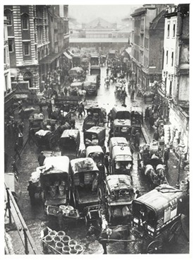Photo:A view of Russell Street circa 1900 - it's easy to see how crowded it was even then!