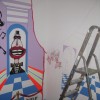 Page link: George Skeggs working on Seven Dials Club mural