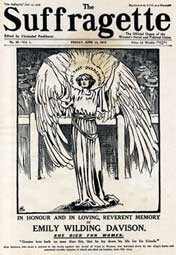 Photo:The Suffragette, a newspaper edited by Christabel Pankhurst, in memory of Emily Davison. Published 13 June 1913