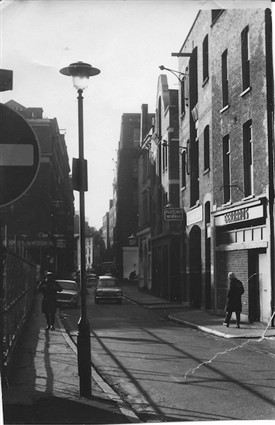 Photo:Shelton Street in the early 80s, traffic running towards Endell Street.